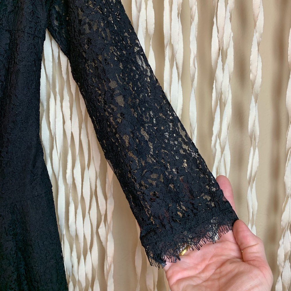 Joie Nali Black Lace Romper Size 0 - Picture 6 of 11
